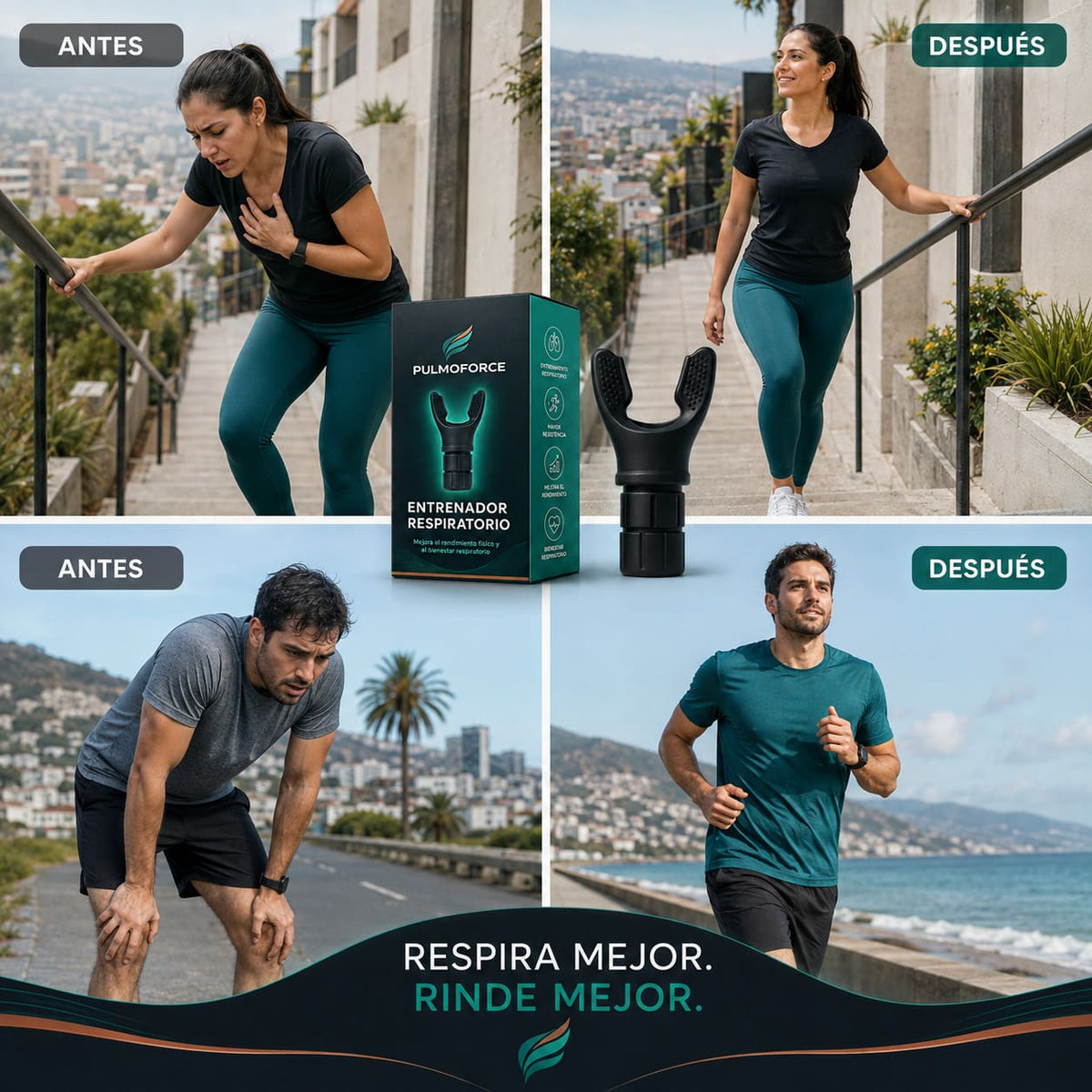 PULMOFORCE - Entrenador Respiratorio - Mejora en 14 dias