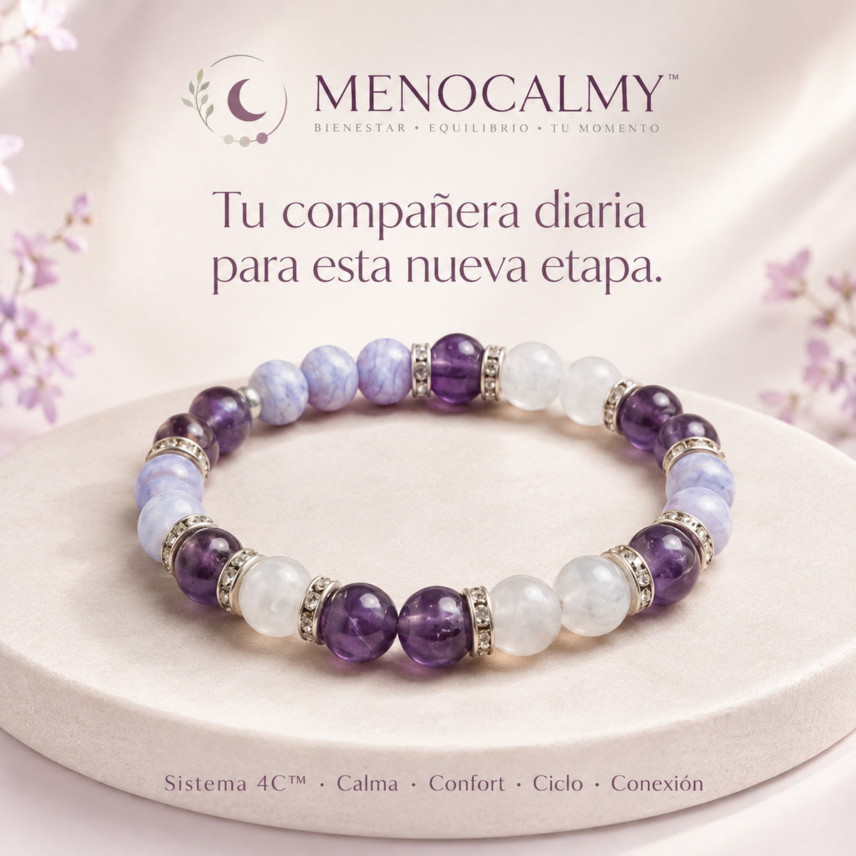 MENOCALMY™ – Pulsera Mineral para el Bienestar en la Menopausia