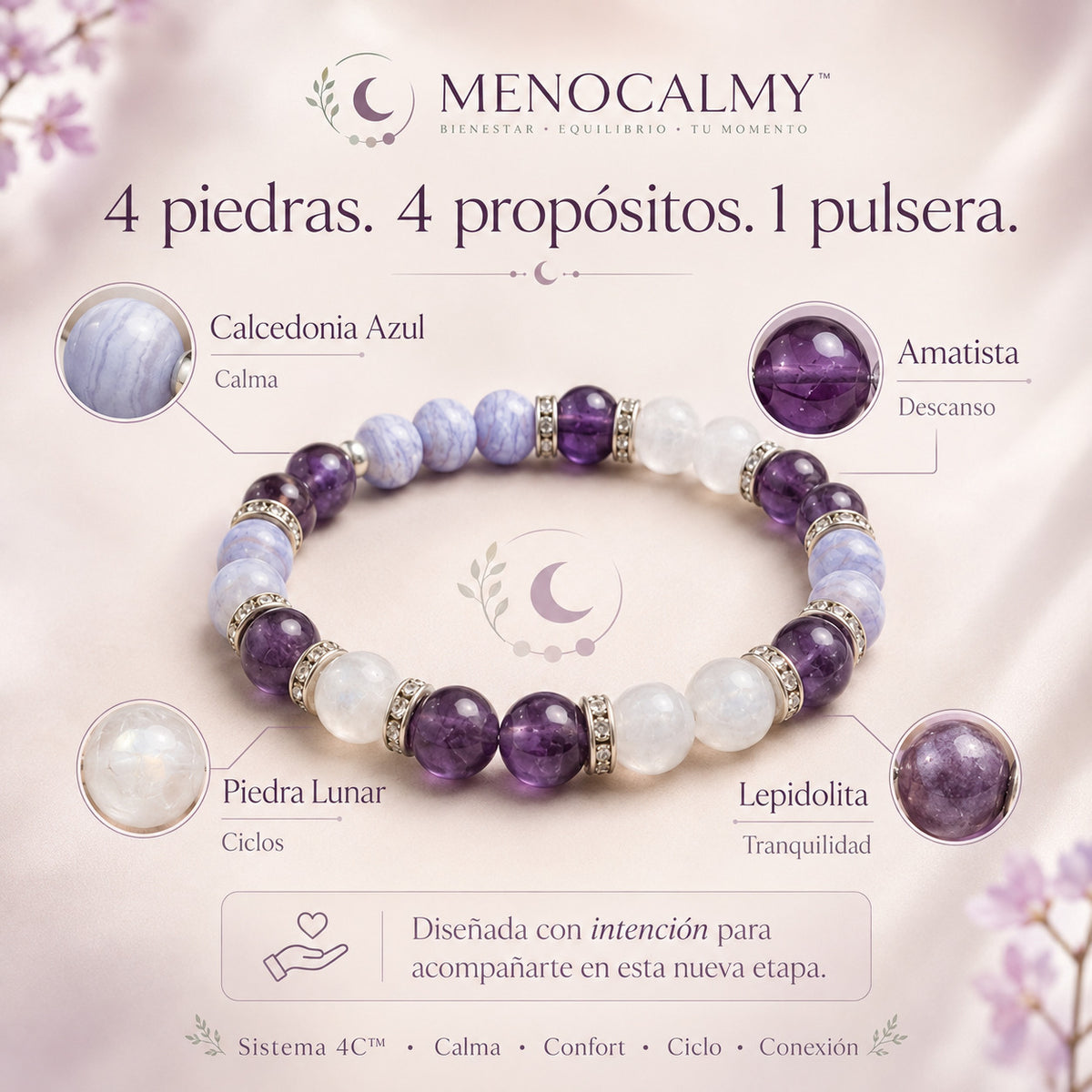 MENOCALMY™ – Pulsera Mineral para el Bienestar en la Menopausia