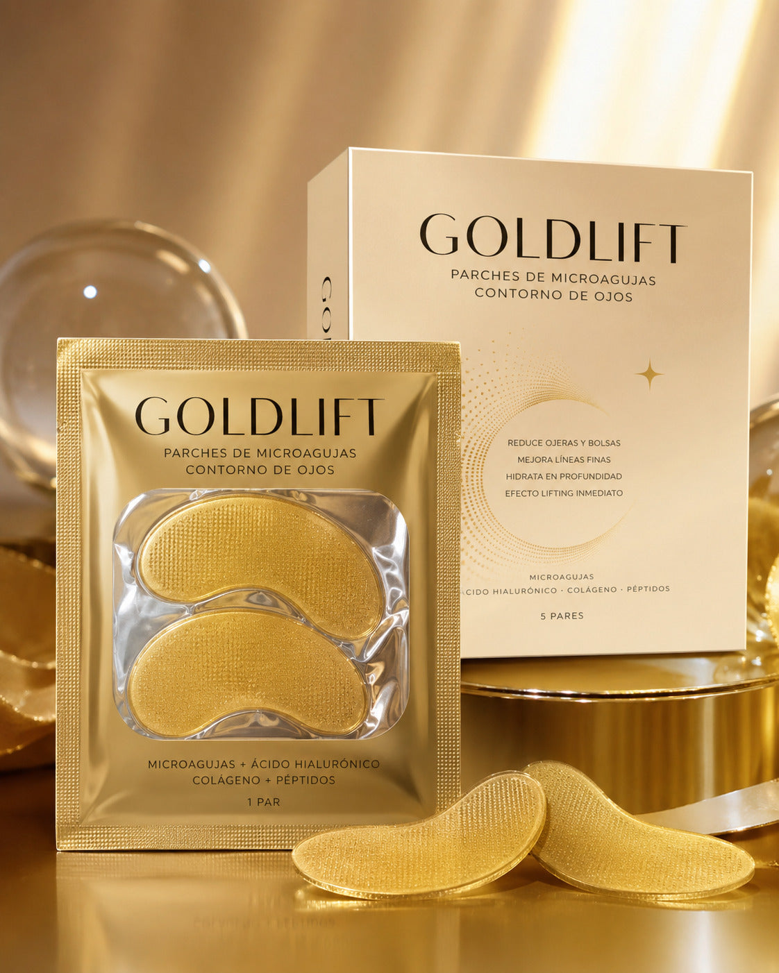 GOLDLIFT™ Parches de Microagujas para Ojeras - 10 días