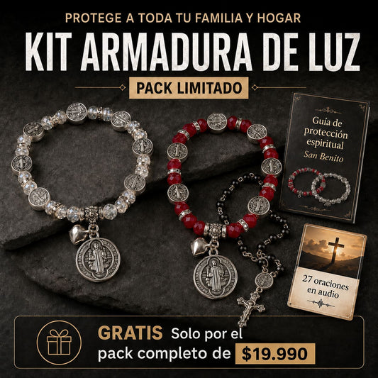 Pulsera San Benito - Kit Armadura de Luz contra el Mal Generacional