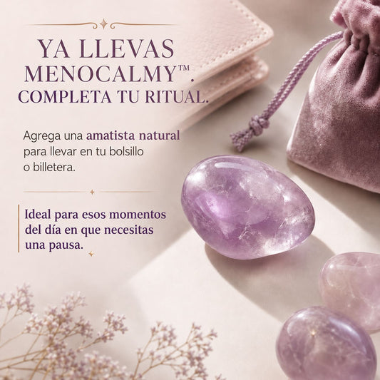 Amatista de Bolsillo MENOCALMY™ - Tu pequeño recordatorio de calma para llevar contigo.