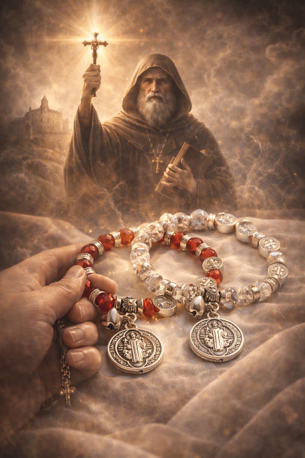 Pulsera San Benito - Kit Armadura de Luz contra el Mal Generacional