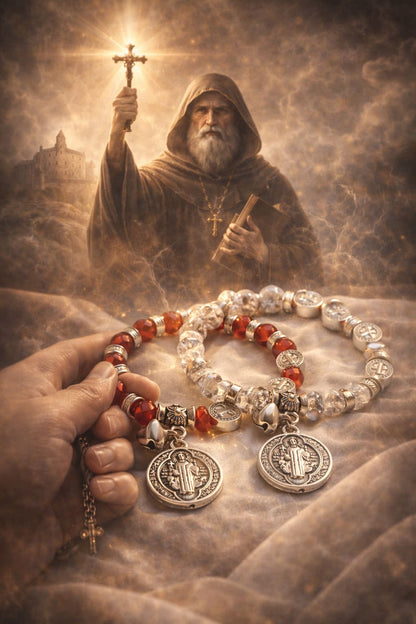 Pulsera San Benito - Kit Armadura de Luz contra el Mal Generacional
